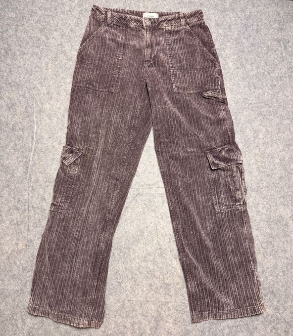 BDG Pants - BDG Pants Women's 4 Purple Corduroy Cargo Utility Straight Leg Casual Pockets